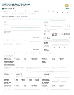 Fillable Online Cif Account Opening Form For Efs Programme Pdf Fax