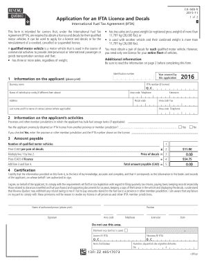 Fillable Online 2015-01 Application for an IFTA Licence and Decals Fax ...