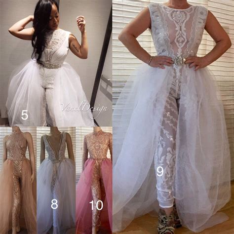 Jumpsuit Wedding Dress Bridal Bodysuit Detachable Skirt Formal Etsy