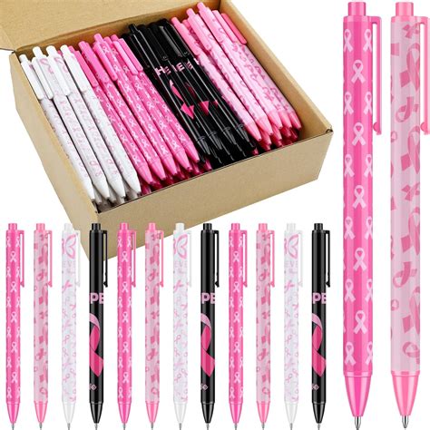 Amazon.com : Seajan 100 Pieces Breast Cancer Awareness Pens Bulk
