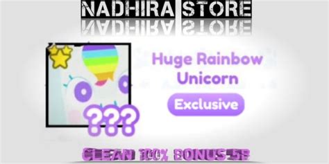 Beli Pet Exclusive Huge Rainbow Unicorn Pet Simulator X Roblox