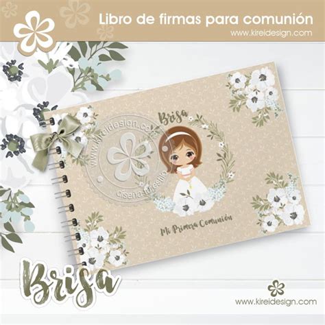 Libro De Firmas Comunion Brisa Kireidesign