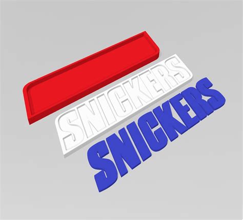 STL file SNICKERS LOGO 🍬・3D print object to download・Cults