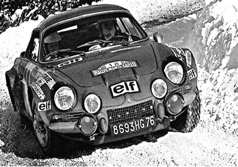 Jean Claude Andruet Alpine Renault A 110 1973 Monte Carlo Rally Winner