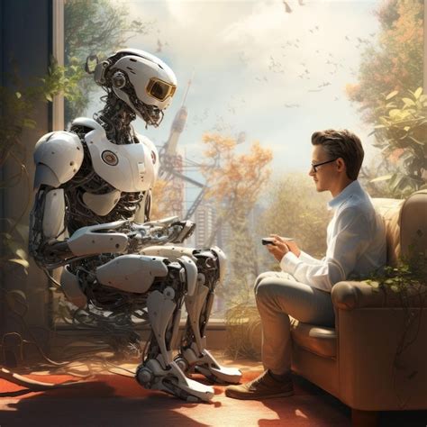 Premium Photo | Talk to ai generation robot talking between human and ...