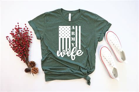 Army Wife Shirt Proud American Army Wife T Shirt American Flag Shirt Army Wife T Shirt