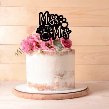 Miss To Mrs Cake Topper Begin Your Journey Into Wedded Bliss