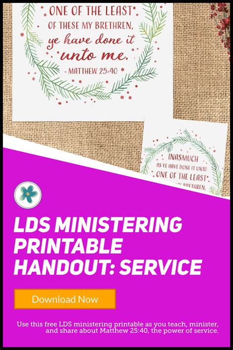 Lds Ministering Printables