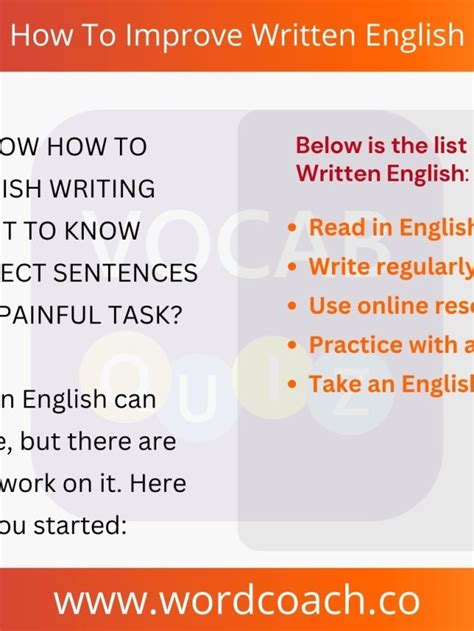 How To Improve Written English Vocab Quiz