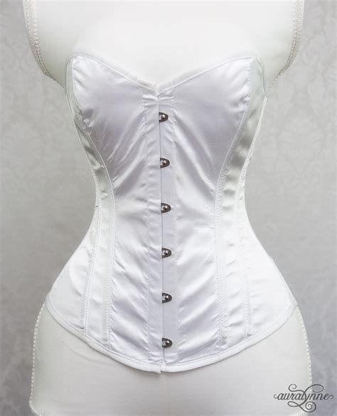 White Satin Hourglass Corset – auralynne