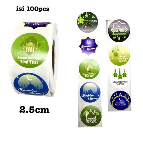 Jual Stiker Label Idul Fitri Eid Mubarak Segel Kecil Besar Terimakasih