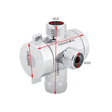 Robinet vanne Robinet de dérivation réglable Adaptateur en T à 3 voies