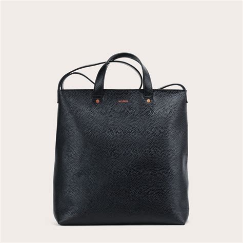 Vito Vertical Shopper Bag Grained Black Molehill