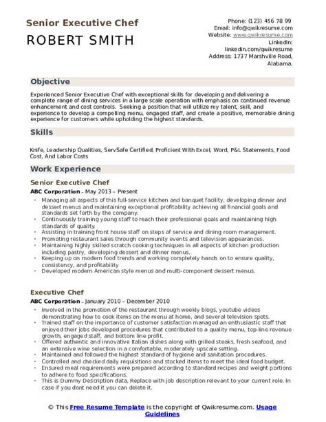 10 Executive Chef Resume Samples And Templates For 2025