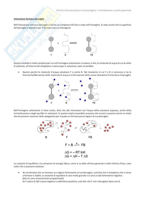 Chimica Farmaceutica E Tossicologica I Appunti Completi E Integrati
