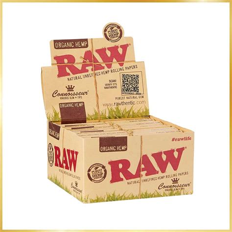 Feuilles à rouler RAW Organic Hemp Connoisseur King Size Slim