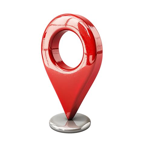 Red location icon 3d style on isolated transparent background 43413107 PNG