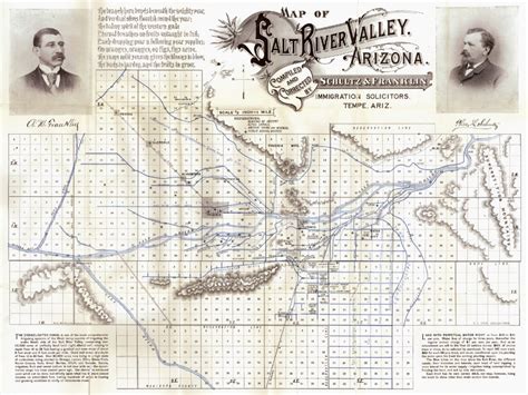 Map Of The Salt River Valley Circa 1892 Showing The Extensive System