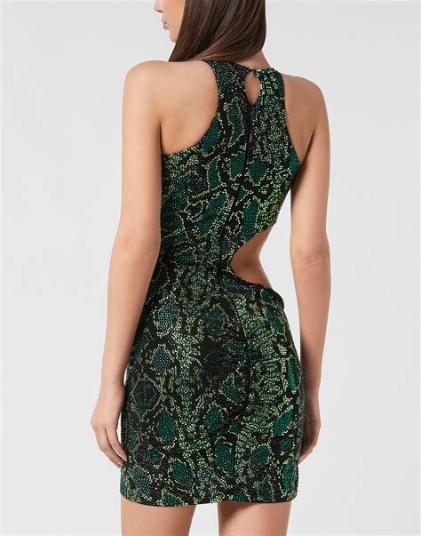 Mini Dress Strass Snake | Philipp Plein