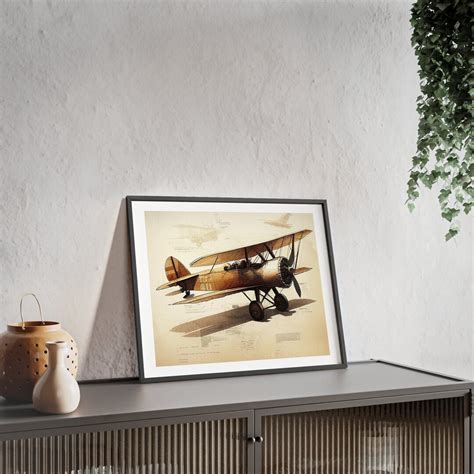 Vintage Biplane Print Printable Airplane Art Antique Aircraft Poster Boys Room Aviation Decor ...