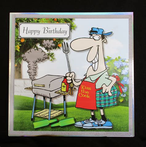 Barbecue Birthday Card Humorous Birthday Card Male Card Etsy Uk