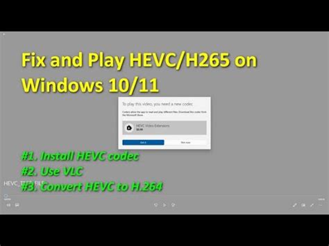 How To Play HEVC H265 Videos On Windows 10 11 Free YouTube