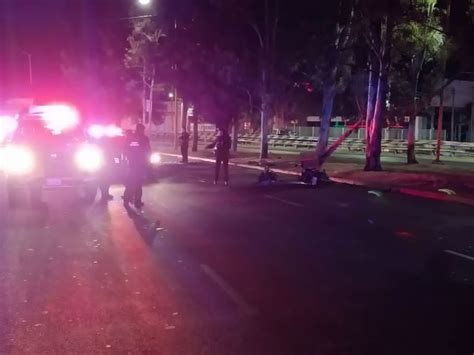 Tras accidente vial murió motociclista en Aguascalientes El Circo