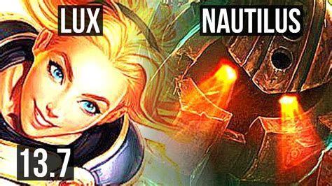 LUX Caitlyn Vs NAUTILUS Ezreal SUP 3 8M Mastery 1500 Games 6