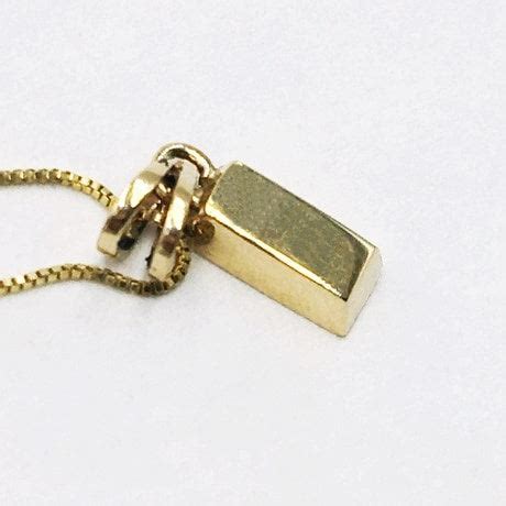 24k Gold Bar Pendant