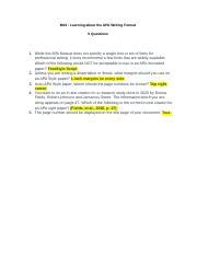 M04 Learning about the APA Writing Format .docx - M04 : Learning about ...