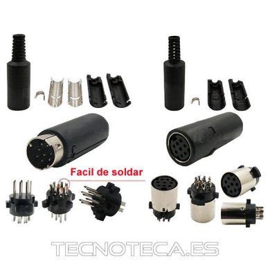 10 633 6 Conector MINI DIN 6 Pines Macho Aereo Tecnoteca