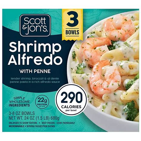 Scott And Jons Shrimp Alfredo Frozen 3 Pk 24 Oz Sams Club