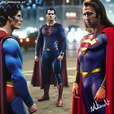 Multi Generational Superman Ai Art Brings Together Cavill Reeve