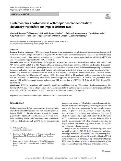 Ureteroenteric Anastomosis In Orthotopic Neobladder Creation Do