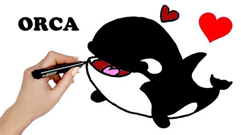 C Mo Dibujar Y Pintar Una Ballena Orca Kawaii How To Draw A Cute Killer