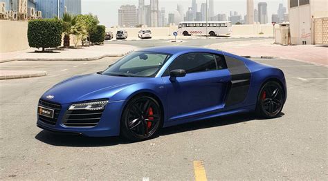 Audi R8 - Blue Satin wrap | WrapStyle