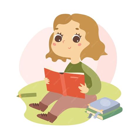 Девушка с книгами | Бесплатно векторы