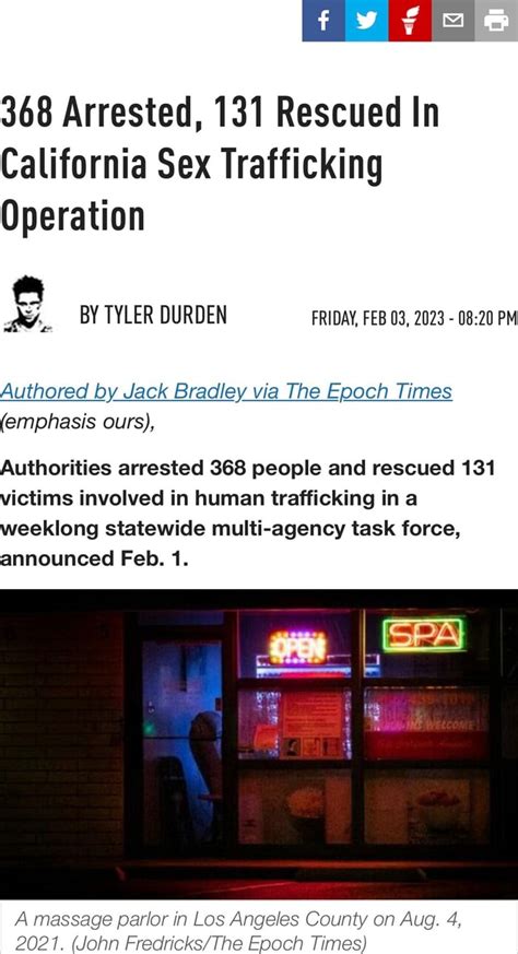 Arrested Rescued In California Sex Trafficking Operation By Tyler Durden Friday Feb
