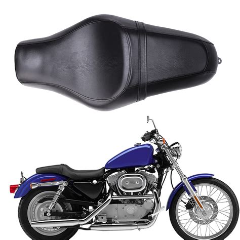 Black Motorcycle Driver Passenger Two Up Seat For Harley Sportster