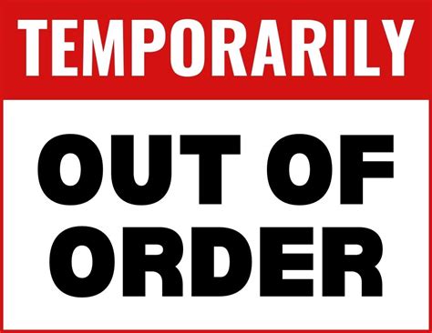 Free Printable Out Of Order Signs