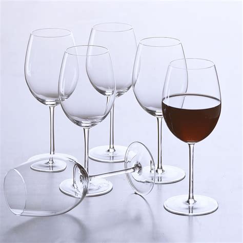 The Handmade European Crystal Red Wine Glasses Hammacher Schlemmer