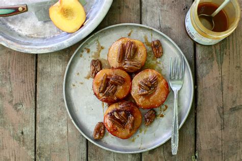 4 ideas for campfire-roasted fruit (recipe: Caramel Peaches w/ Pecans ...