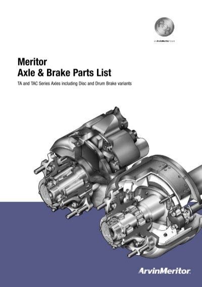 Meritor Axle & Brake Parts List