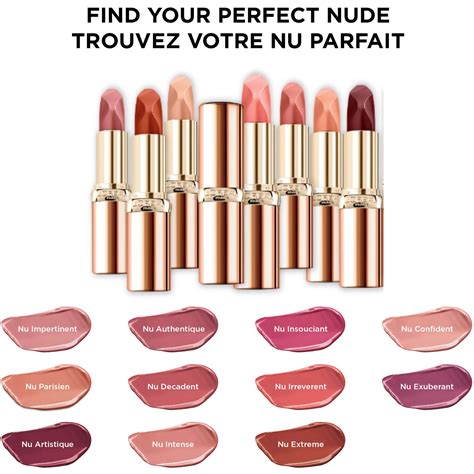 LOréal Paris Colour Riche Lipstick Les Nus Hydrating Formula Radiant Nude Shades for All