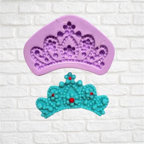 AB792 Molde De Silicone Coroa Princesa Pasta Americana Elo7