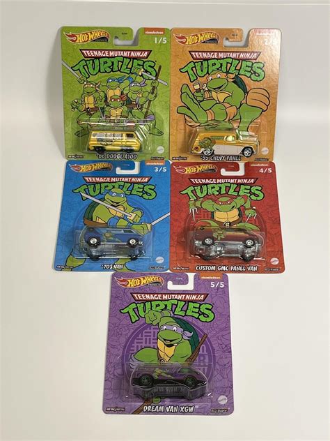 Toy Vehicles Hot Wheels Teenage Mutant Ninja Turtles Tmnt Car Set Real Riders Dlb
