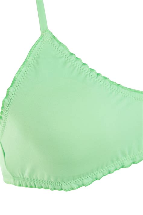 Trendyolmilla Yeşil Bralet Fırfırlı Bikini Üstü TBESS BU Fiyatı Yorumları Trendyolmilla