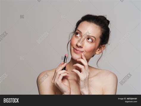 Happy Half Naked Woman Image Photo Free Trial Bigstock