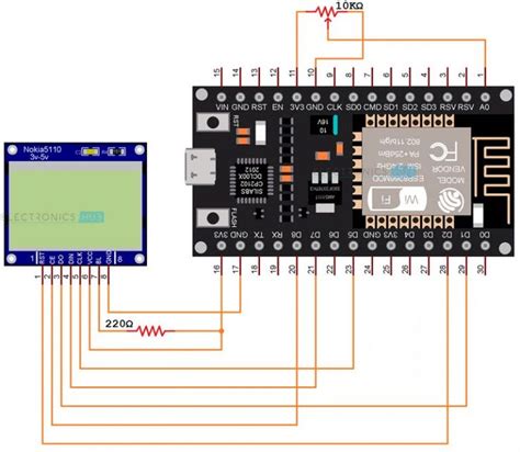 Connecting Nokia Lcd Display With Esp Nodemcu Nokia Lcd