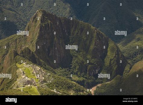 Ruins Of Lost Incan City Machu Picchu And Wayna Picchu Near Cusco In